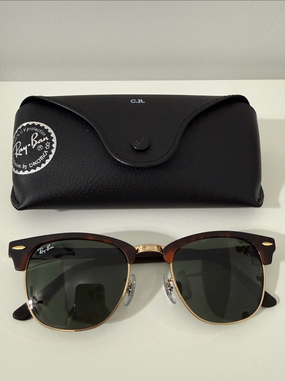 Ray-Ban Clubmaster Sunglasses - Matte Havana & Green